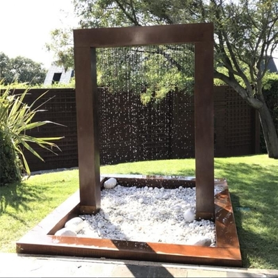 Rustykalna stalowa kurtyna przeciwdeszczowa Corten Water Feature Metalowa ozdoba ogrodowa