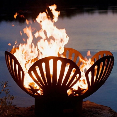 Utrzymująca ciepło zardzewiałą stal Corten Fire Globe Półkula ogniowa