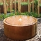 Dekoracyjne zewnętrzne funkcje wodne Okrągłe stoły wodne ze stali Corten 100 cm