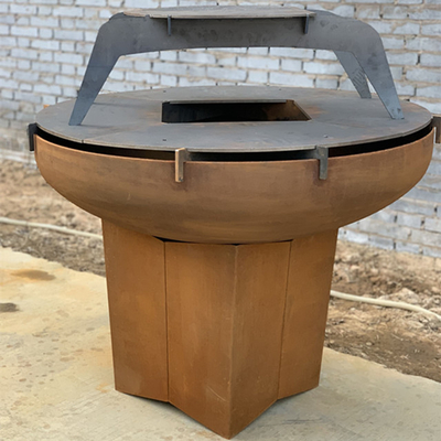 Goanna Base Corten Steel BBQ Grill Fire Pit i grill Ring Cooking