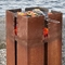 Dekoracyjny kwadratowy stalowy kominek i grill Corten