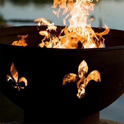 Półkula opalana drewnem Corten Steel Fire Pit Bowl na zewnątrz Camping