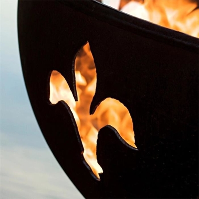 Półkula opalana drewnem Corten Steel Fire Pit Bowl na zewnątrz Camping