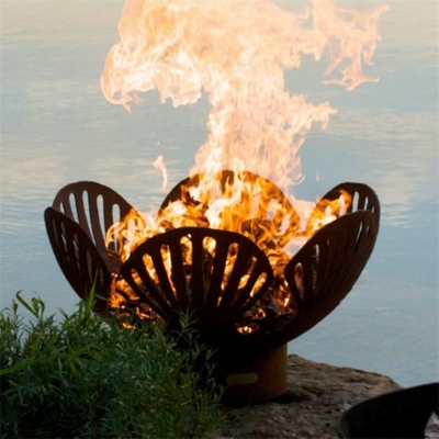 Utrzymująca ciepło zardzewiałą stal Corten Fire Globe Półkula ogniowa