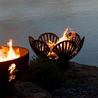 Utrzymująca ciepło zardzewiałą stal Corten Fire Globe Półkula ogniowa