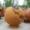 36-calowa ziemia Corten Steel Fire Globe Opalana drewnem metalowa kula Fire Pit