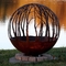 OEM Opalany drewnem Corten Steel Fire Globe Zimowy kominek w kształcie kuli