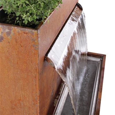 Garden Decor Pool Corten Steel Waterfall Blade Kaskada z plantatorem ziół