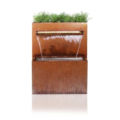 Garden Decor Pool Corten Steel Waterfall Blade Kaskada z plantatorem ziół