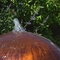 60-80 cm średnicy Stalowa kula Corten Water Feature Fontanna ogrodowa w kształcie kuli