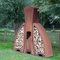 Tendu Design Corten Steel Zewnętrzny kominek do przechowywania drewna na podwórku