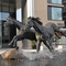 Rzemiosło żywiczne o grubości 5 mm Zewnętrzna rzeźba metalowa Brązowy koń