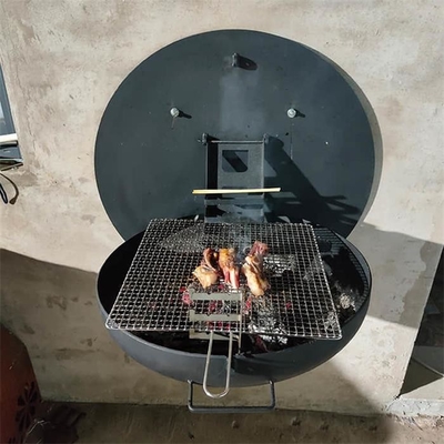 Dekoracyjny ścienny grill Corten Steel BBQ Grill Fire Pit Chowany