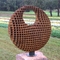 Kształt kuli Corten Steel Garden Rzeźba Grafika Trójwymiarowa